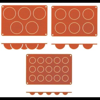 Silikon-Backmatte, HALBKUGEL mit 6 Formen