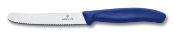 Tafelmesser, Allzweckmesser mit Wellenschliff Swiss Classic - Altes Blau