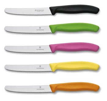 6 x Allzweckmesser mit Wellenschliff Swiss Classic