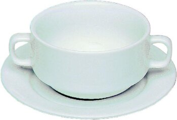 Porzellan Suppentasse mit Henkelgriff, 0,26 ltr.