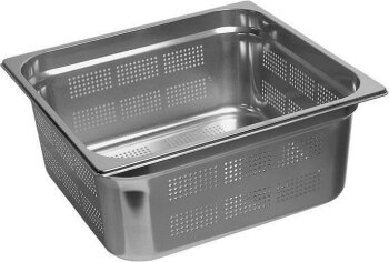 Gastronormbehälter 2/3 gelocht Tiefe 100mm / Inhalt 9,0 L / Boden- u. Seitenlochung