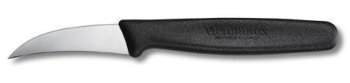 Tourniermesser 6 cm, gebogene Klinge Schwarz