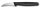 Tourniermesser 6 cm, gebogene Klinge Schwarz