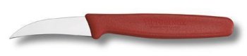 Tourniermesser 6 cm, gebogene Klinge Rot