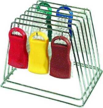Schneidbrett- und Küchenbürsten Länge 15 cm -- Farbe-Rücken grün/weiß Borsten