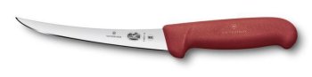 HACCP Ausbeinmesser, gebogene, schmale Klinge, 15 cm Rot